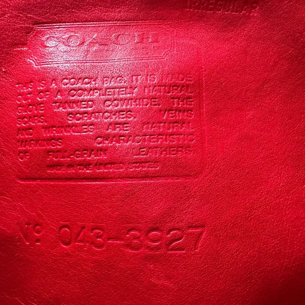 Vintage 1980s Coach Red Tailored Pouch 4110 Made in New York City - Picture 9 of 16